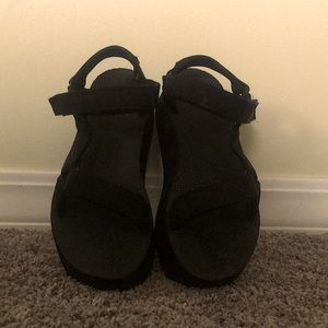 Black Teva Platform Sandals